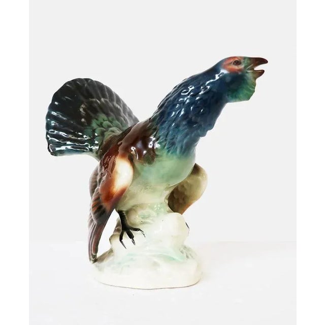 Vintage Capercaillie cock ceramic figurine by Cortendorf / Goebel Germany. This piece is attributed to the mentioned...