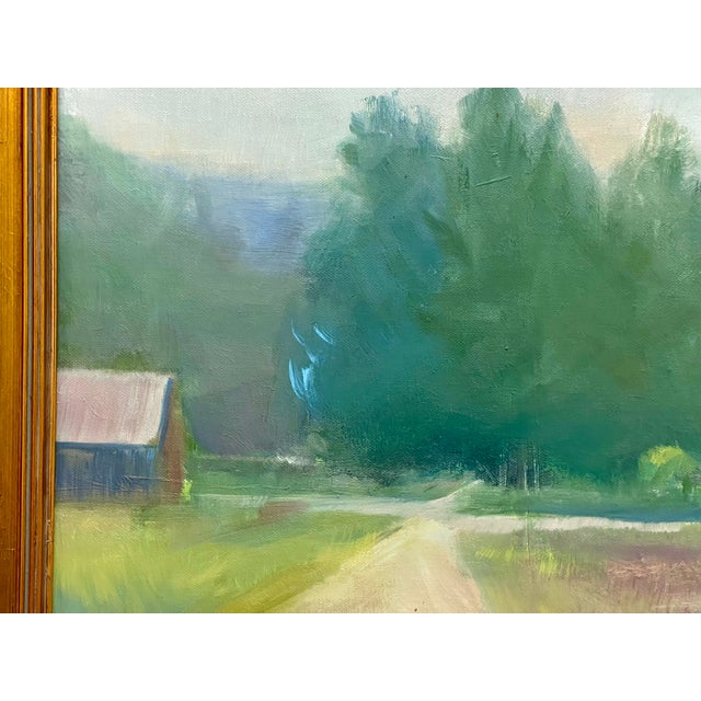 Contemporary Modern Impressionist Oil Painting - Landscape Before the Storm For Sale - Image 3 of 10