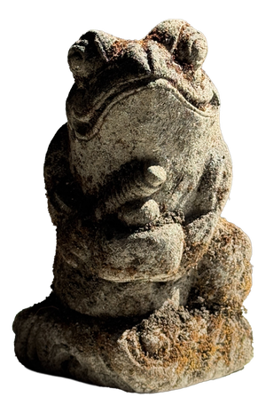Small Balinese Limestone Frog Sculpture, 1980s
