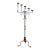 Spanish Revival Hand Forged Iron and Brass Torchère ~ Floor Candelabra For Sale