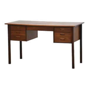 1960s Refinished Danish Modern Teak Desk