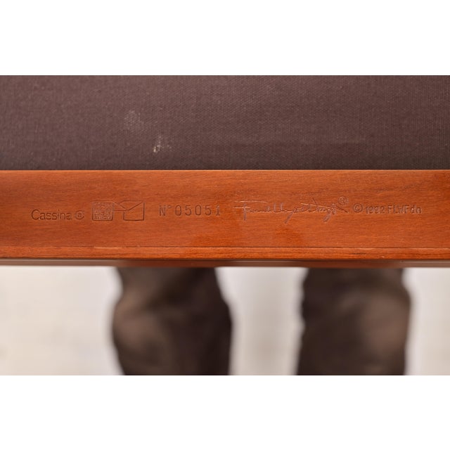 Frank Lloyd Wright for Cassina Arts & Crafts Cherry Wood Dining Chairs, Pair For Sale - Image 13 of 15