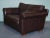 Animal Skin Vintage Duresta Sofa in Brown Leather For Sale - Image 7 of 18