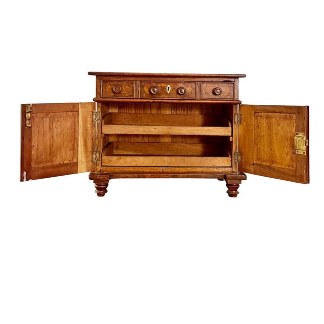 Early 19th Century Italian Inlaid Tabletop Chest With Secret Compartments and Key For Sale - Image 5 of 12