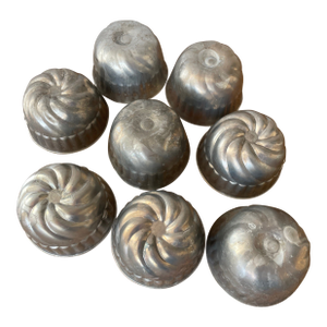 Set of Eight Mid Century Miniature Bundt Cake Molds