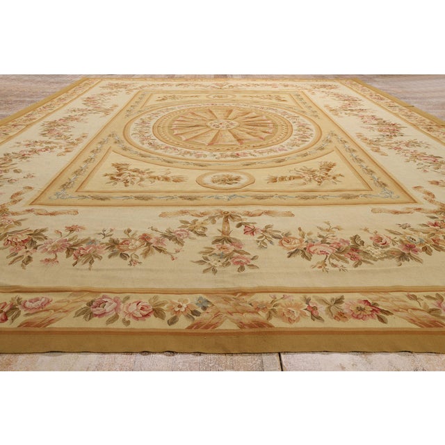 Vintage Chinese Aubusson Rug, 11'05 X 17'09 For Sale - Image 9 of 10