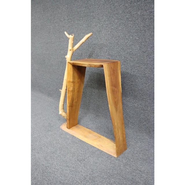 Mid Century Style Walnut Live Edge Shelf For Sale In Philadelphia - Image 6 of 6