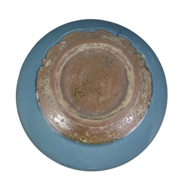 Blue Blue and Purple Ceramic Cachepot or Flower Jar For Sale - Image 8 of 9