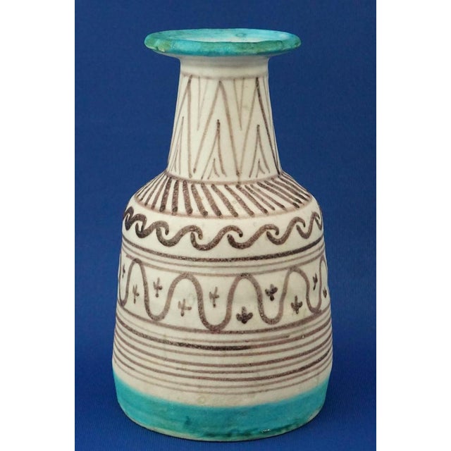 Early 1900s Century ceramic vase by Guido Gambone from CAS Vietri manufacturing, Vietri, Italy For Sale - Image 16 of 16