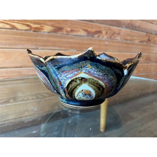 Vintage Ken Edwards Lotus Bowl - Made in Mexico For Sale - Image 4 of 7