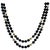 Modern Round Bead Black Onyx & 14 Karat Gold Bead Necklace For Sale - Image 3 of 8