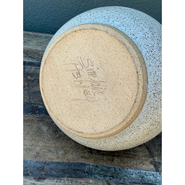Vintage Hand Painted Original Studio Pottery Vase For Sale - Image 9 of 12