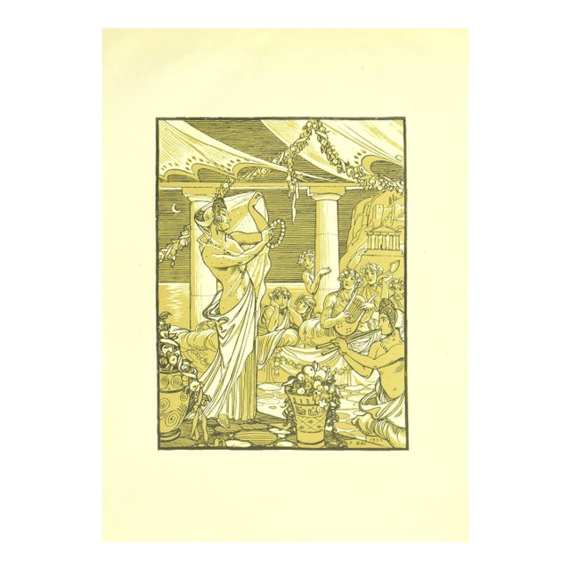 Ferdinand Bac , Baccanale , Original Lithograph by F. Bac , 1922 For Sale