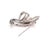 Metal 1990s Mikimoto Estate Akoya Pearl Brooch Pin Sterling Silver For Sale - Image 7 of 8
