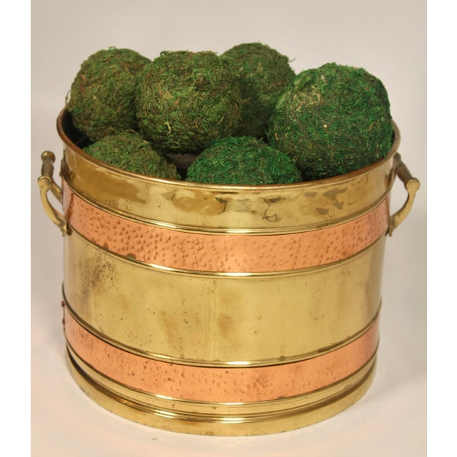Vintage Traditional Turkish Copper and Brass Bucket For Sale - Image 10 of 11