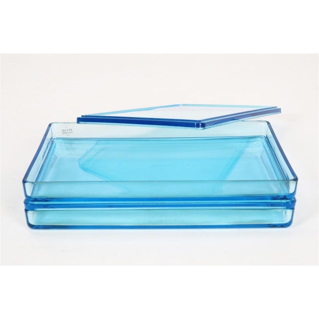 Danish Modern Thurø Lidded Boxes in Glass by Rauff & Møldrup for Holmegaard, 2000s, Set of 2 For Sale - Image 6 of 11