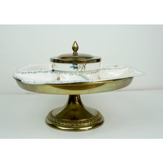 Late 19th Century Vintage Circa 1898 Waechtersbach Pedastel Lidded Divided Serving Piece For Sale - Image 5 of 16