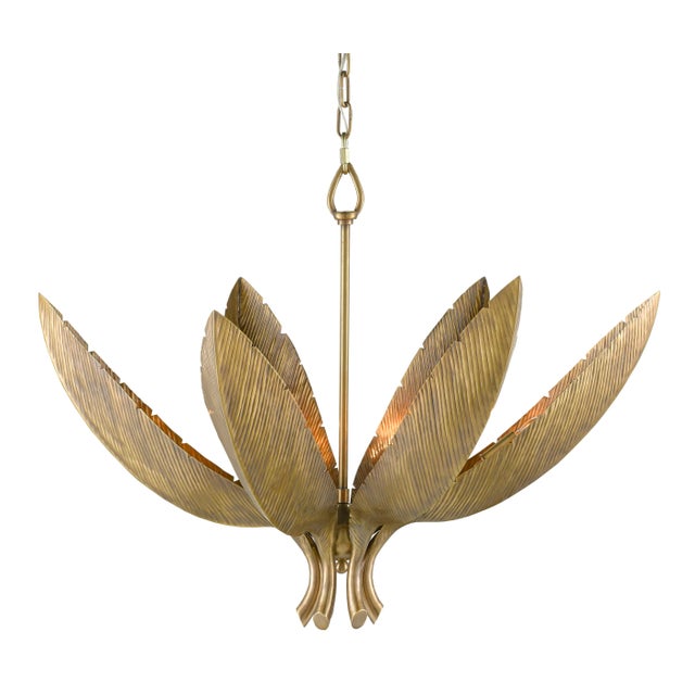 Transitional Currey & Company Bird of Paradise Chandelier For Sale - Image 3 of 3