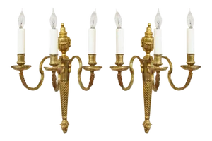 Adam Style Wall Lights or Sconces From England - a Pair