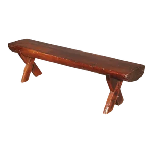 Mid 20th Century Rustic Wood Bench