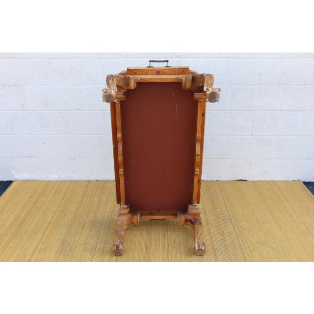 Vintage Chippendale Brass and Pine Tray Coffee Table For Sale - Image 11 of 12