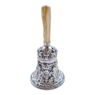 Antique Rare Ornate Gorham "Old Florentine Bell" Silver Bell 19th C For Sale