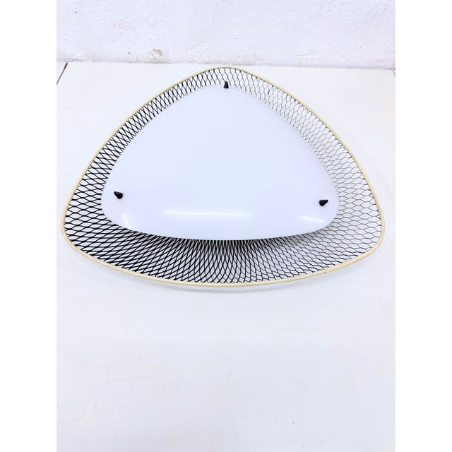 Metal Space Age Triangular Ceiling Lamp, 1950s For Sale - Image 7 of 9