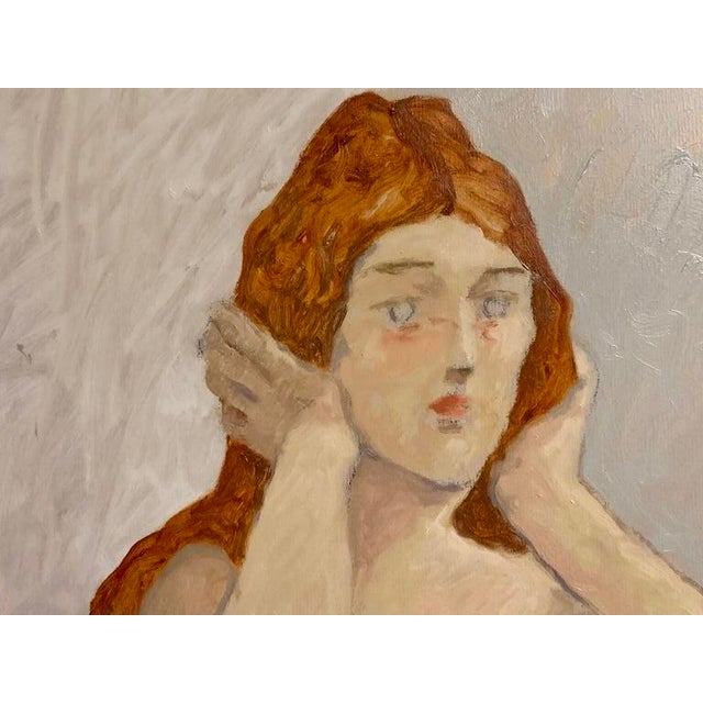Contemporary Giampaolo Talani "Ambiguous Story" Oil on Board, Figurative Nude, Tuscan Coastal Art, Contemporary Art by Italian Master, 2000 For Sale - Image 3 of 10