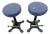Vintage Cast Iron Bar Stools Barley Twist Footrest Swivel Seat Set of Two For Sale
