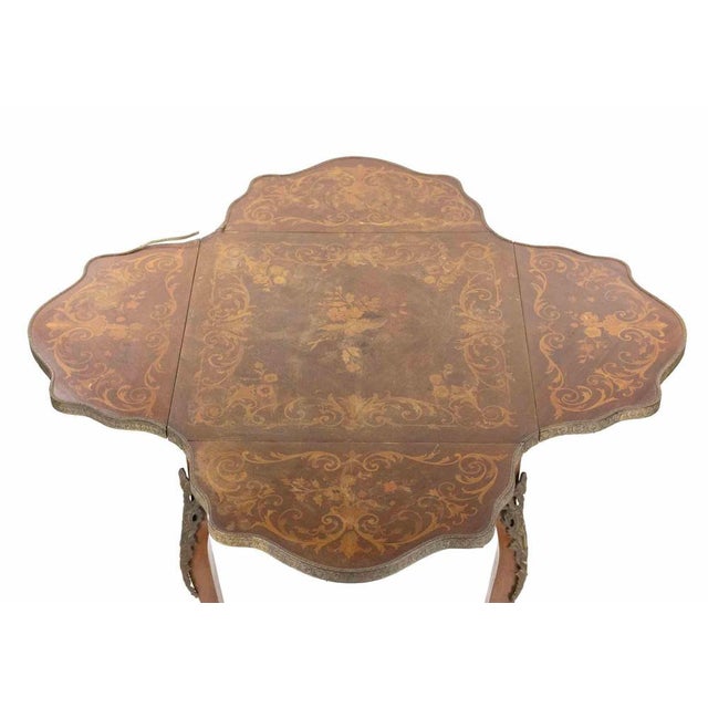 Small Folding Table in Metal and Wood, Italy, 20th Century For Sale - Image 10 of 15