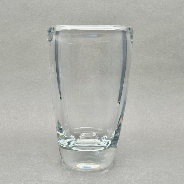 Mid-Century Modern Vintage Orrefors Crystal Vase Etched Girl Playing Violin Sven Palmqvist 1941 For Sale - Image 3 of 10