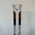 Glass Vintage Austrian Toscany Lead Crystal Geometric Candlesticks – Pair For Sale - Image 7 of 12