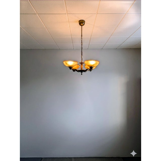Model 1202 Chandelier by Paavo Tynell, 1940s For Sale - Image 4 of 15