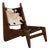 Sculptural Cowhide & Solid Wood Lounge Chair by Osso Furniture Studio Style For Sale
