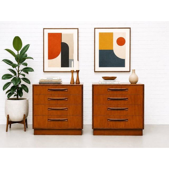 Mid-Century Modern Pair of Teak Mid Century Modern Dresser by G-Plan, C. 1960's For Sale - Image 3 of 13