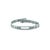 Metal 14k White Gold Diamond Slide-Bezel Link Italian Men's Bracelet For Sale - Image 7 of 9