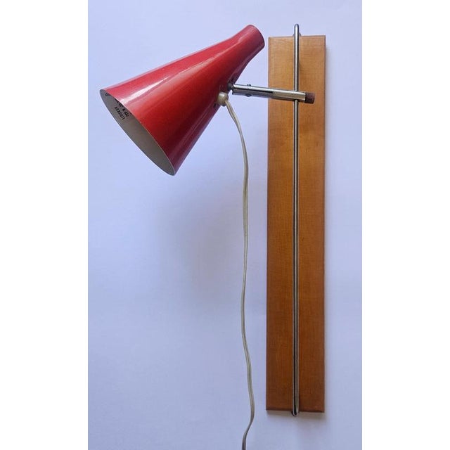 Red Mid-Century Wall Lamp in style of Stilnovo from Lidokov, 1960s For Sale - Image 8 of 16