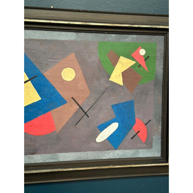 Swedish School, Geometric Composition, 1950s, Oil on Panel, Framed For Sale - Image 14 of 16