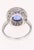 4.27 Carat Oval Cut Tanzanite Diamond White Gold Ring Size 7.5 For Sale - Image 4 of 7