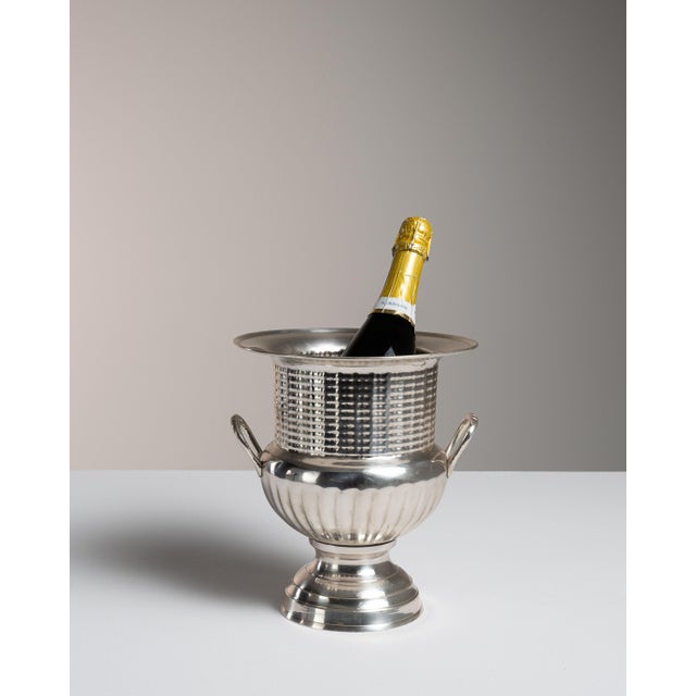 Neoclassical Mid 20th Century France Neoclassical Silver Ice Bucket For Sale - Image 3 of 15