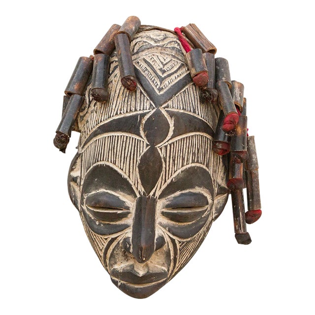 Village Guardian African Painted Mask For Sale