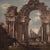 Italian Artist, 20th century Italian architectural capriccio painting, Oil on Canvas For Sale - Image 3 of 16