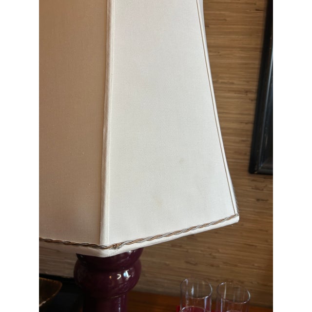 Pair of Silk Lampshades With Metallic Trim For Sale - Image 9 of 9