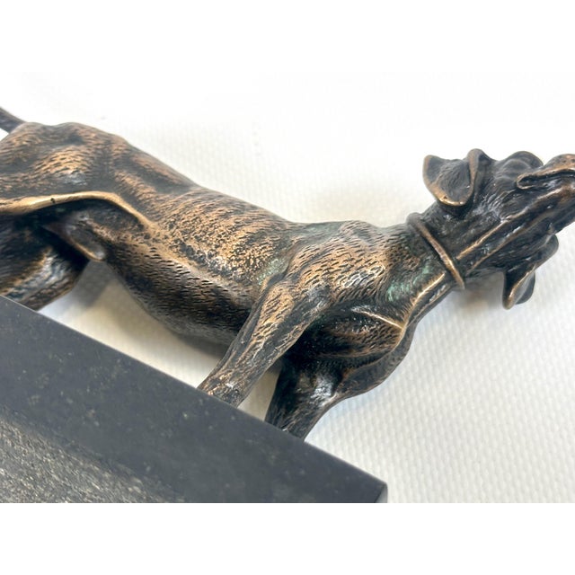 Bronze Pointer Dog Figurine, 20th Century For Sale - Image 9 of 14