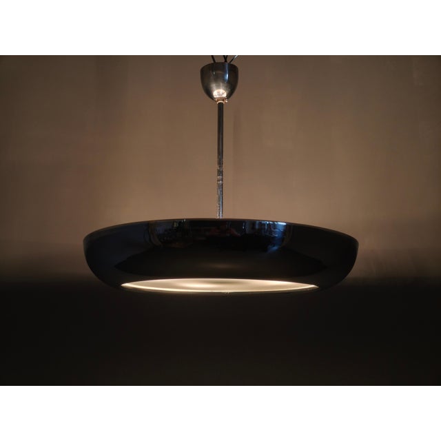 Bauhaus UFO Pendant Light by Josef Hurka for Napako, 1930s For Sale - Image 12 of 13
