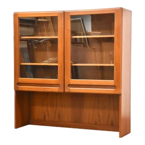 Danish Modern Teak Bookcase Display Cabinet