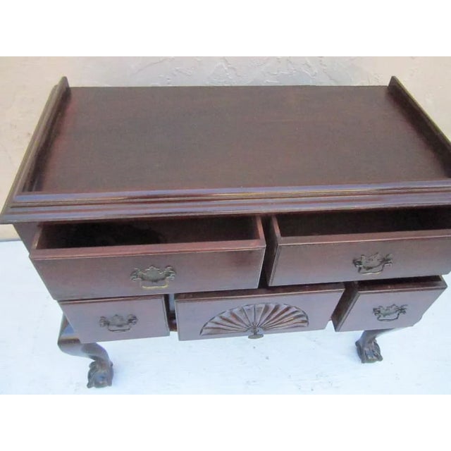 Chippendale 1960s Wood Credenza Buffet Server French Sideboard Bar Console Chippendale Ethan Allen For Sale - Image 3 of 9