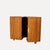 Wood Corner Rattan Bar with Triangular Patterned Top, Brass Hardware and Casters and Wooden Interior with Shelves, Italy, 1970s For Sale - Image 7 of 10