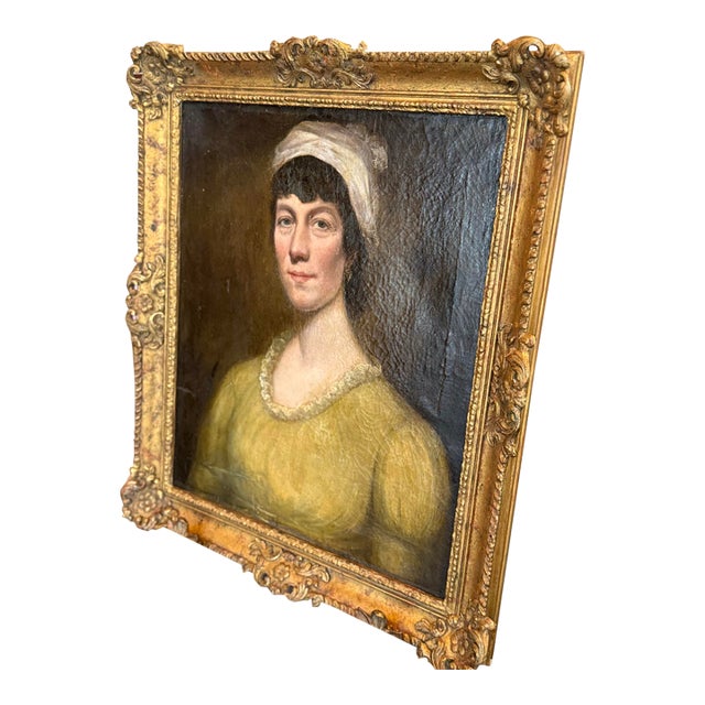 1820s English School Portrait of a Young Woman, Oil on Canvas For Sale
