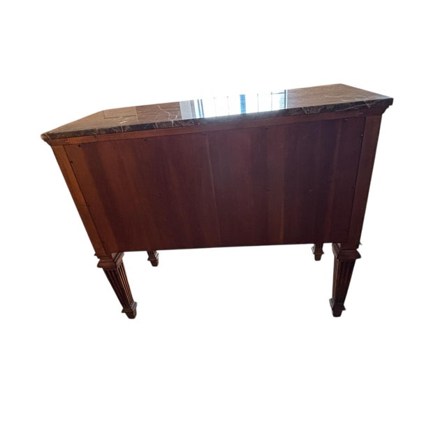 French Country 1990s Ethan Allen Tuscany Marble Top Console For Sale - Image 3 of 7